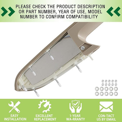 Upgraded Door Armrest Repair Kit Left Driver Side Door Panel Handle Tan Compatible with 2010-2014 Chevy Silverado GMC Sierra 1500 2500HD 3500HD Replaces 22818467