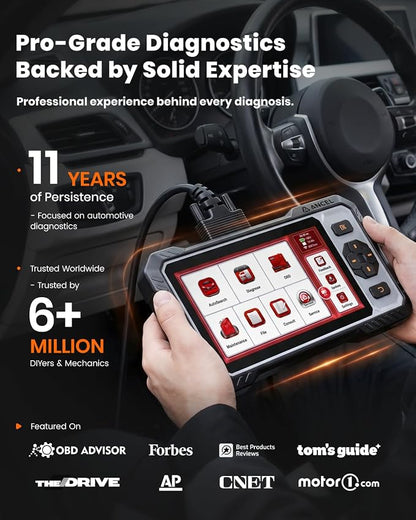 ANCEL FX6000 Bidirectional OBD2 Scanner with 7+ Resets | ABS, SRS, Transmission & Engine System Diagnostic Scan Tool, Oil/EPB/BMS/SAS/Throttle Reset, ABS Bleeding, Live Data, Auto VIN, Lifetime Update