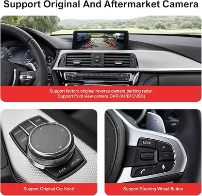 Wireless Carplay Android Auto for BMW NBT Evo ID5/ID6 System, for BMW 1/2/3/4/5/6/7/X1/X3/X4/X5/X6 2016-2020 Compatible with Carplay, Mirrorlink, Reverse Camera, Navigation