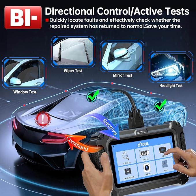XTOOL IP500 for GM OBD2 Scanner, Bidirectional Scan Tool with Full Systems Diagnostic for Buick/Chevy/Cadillac/GMC, Diagnostic Scanner with All Services-Oil/ABS Bleed/Crank Relearn, Lifetime Update