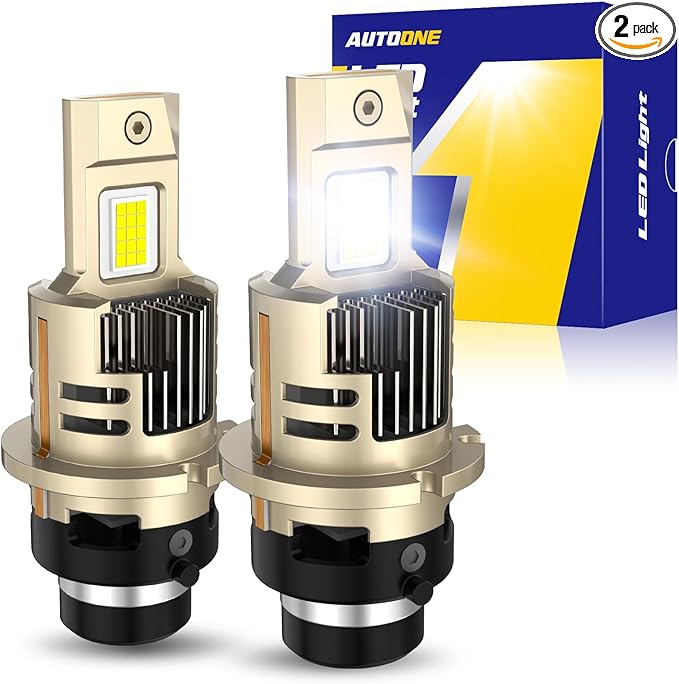 AUTOONE 2026 Upgraded D2S D2R Headlight Bulbs, 1200% Bright 60000 Lumens