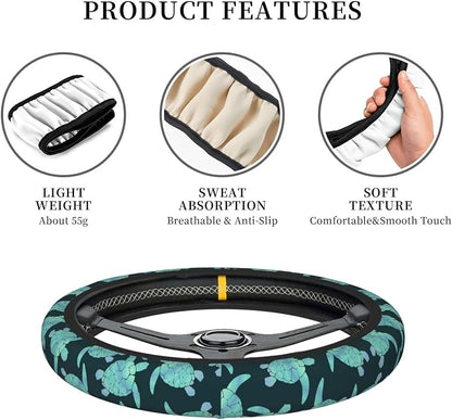 Sea Turtle Ocean Steering Wheel Cover Car Decor