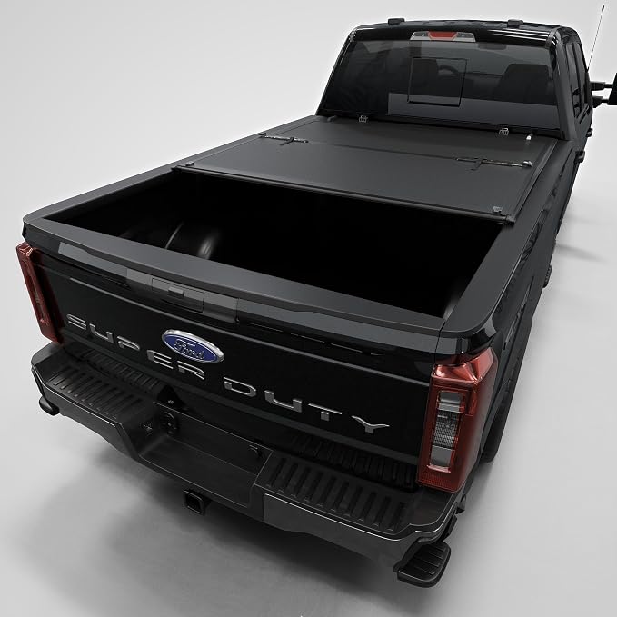 Low Profile Tri-Fold Truck Bed Tonneau Cover Fits 2017-2026 Ford F-250 F-350 Super Duty | 6.75FT (82") Bed | CFLPX043