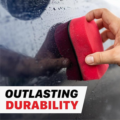 Maxshine Universal Fine Grade Clay Sponge – Reusable Clay Bar Alternative for Paint & Glass Decontamination – Removes Overspray, Tar & Industrial Fallout – Ergonomic Foam Grip for Auto Detailing