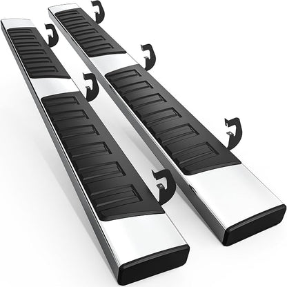 AUTOSAVER88 6.5" Running Boards Compatible with 2007-2018 Chevy Silverado/GMC Sierra 1500 Extended/Double Cab, 2007-2019 Silverado/Sierra 2500HD 3500HD, Side Step Nerf Bars (Inc. 19 1500 LD/Limited)