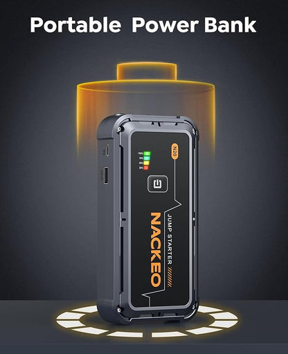 Car Jump Starter 7000A Car Battery Jump Starter Portable Pack for Up to All Gas and 10.0L Diesel Engine 12V Jump Box, Jump Pack, Battery Booster with Jumper Cable, Lights,Storage Case, Compact