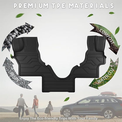 KARPAL Floor Mats for 2026-2007 Ford Econoline/E-Series E150/E250/E350, Custom Fit TPE All Weather Ford Econoline Accessories 1st Row Floor Liner