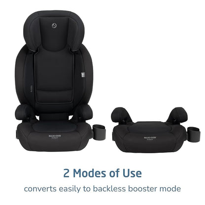 Maxi-Cosi RodiSport Kids Booster Car Seat, High-Back, Backless Booster, 10-Position Headrest, Easy Latch System, Reclining Chair, Belt Guide, Fits 40-100 lbs, 43.4-57 in, Sea Shadow