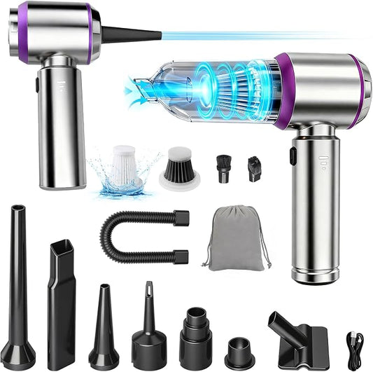 Cordless Handheld Car Vacuum, 22000PA Strong Suction Mini Vacuum, 100000 RPM Brushless Motor, 4-in-1 Portable Vacuum for Car Detailing, Pet Hair, Home, Office, Sofa, Carpet, Stairs, Couch
