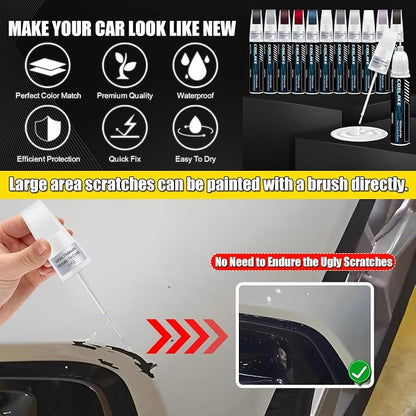 Car Touch Up Paint(Silver Radiance(JS)) for LINCOLN, Car Paint Scratch Repair Kit, Quick & Easy Solution to Repair, 2 in 1 Scratch Remover Pen with 2PCS Disposable Micro Applicators