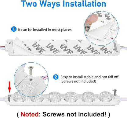 Linkstyle 12V Van Interior Lights, Super Bright 90 LEDs 3030 200LM Ceiling Dome Lamp Lights for Christmas Inflatables Van RV Trailer, 15 Modules Replacement Lights Strip White