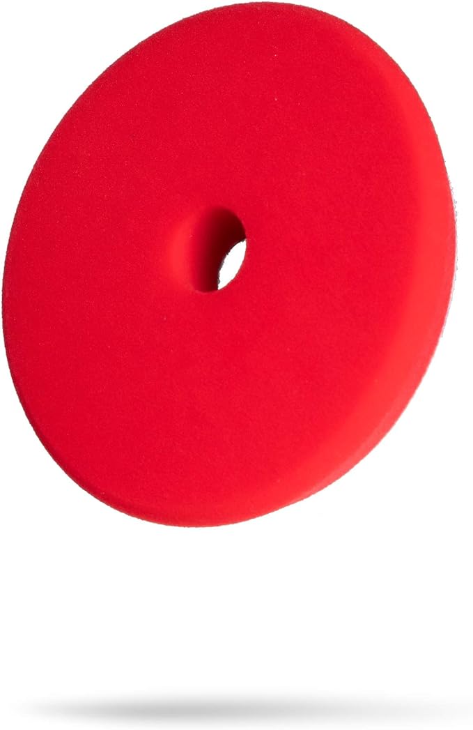 Adam's Polishes Premium Polisher Pads - Expertly Designed Ultra Soft Foam Applies Waxes, Sealants, Glazes - Color Coded to Match with Recommended Polishes or Compounds (5.5, Red Wax & Sealant Pad)