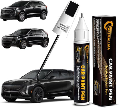 Stellar Black Metallic(GB8/WA384A) Car Touch Up Paint for Cadillac, Color Accurate Car Paint Scratch Repair Pen Kit Quick & Easy Fix Vehicle Chips and Automotive Nicks Scuff