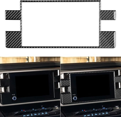 NVCNX Real Premium Carbon Fiber for Toyota Tundra 2022-2026 / Sequoia 2023-2026 2024 2025 Car Dash Navigation Screen Panel Cover Interior Trim Accessories Thick Overlay Sticker Decal 1PC only for SR5