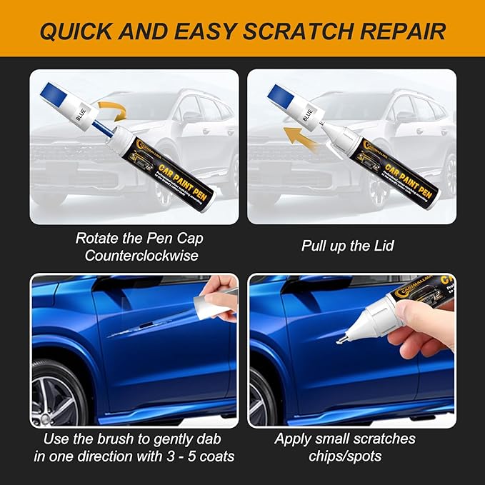 Ebony Twilight Metallic(GB8/WA384A) Car Touch Up Paint for GMC, Color Accurate Car Paint Scratch Repair Pen Kit Quick & Easy Fix Vehicle Chips and Automotive Nicks Scuff