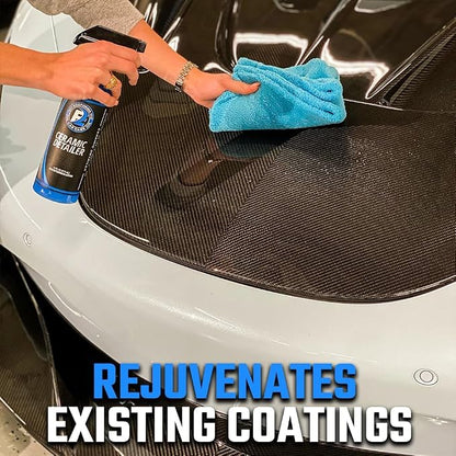 ExoForma Ceramic Detailer - SiO2 Ceramic Spray Wax Sealant, Delivers High Gloss, Superior Durable Protection & Hydrophobic Action - Extends Coating Lifespan - For Cars, Boats, ATVs & RVs, 16 oz