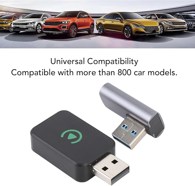 2 in 1 Adapter Dongle for Carplay Wired to Wireless USB Plug and Play for Android Auto Adapter iOS for Android