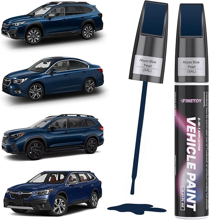 Abyss Blue Pearl(SAL) Touch up Paint for Subaru, Quick & Easy Fix for Car Scratches, 2 in 1 Car Touch up Paint with Pen Tip and Brush, Auto Scratch Repair Pen with Exact Color Match