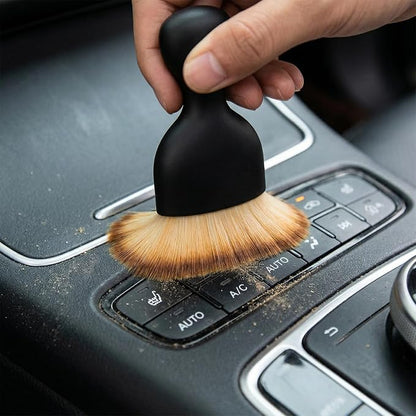 8PCS Car Interior Detailing Soft Brushes, Curved Design Dust Collectors with Cover, Multi-Use Cleaning Tools for Air Vents, Leather, Exterior & Home Sofa/Computers