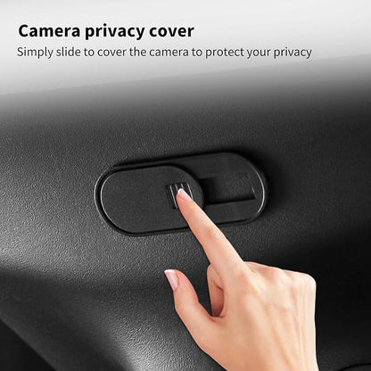 Center Console Organizer Tray for Tesla Model Y Juniper 2025-2026&Tesla Model 3 Highland 2024-2026, Black Storage Box Set with Cup Holder and Camera Cover, 2 Compartments