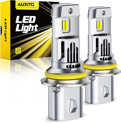 AUXITO 9007 Bulb HB5 Bulbs, 80000LM Brighter Ultra-Bright, Plug N Play, Long Lifespan, No Flicker, 99% Compatibility, 2PCS