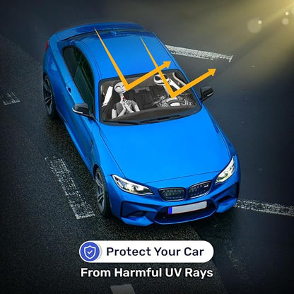 GENANY Horror Couple Windshield Sun Shade for Car SUV Truck (64x32 Inches), Automobile Sunshade, Protector Blocks UV, Car Accessories, Auto Decor