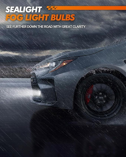 SEALIGHT Fog Bulbs 60,000LM Bright 9005 9006 Light Bulbs Powersports Bulbs, 9005 9006 Fog Light, Plug and Play, Non-polarity, 9005 9006 Light, Pack of 4