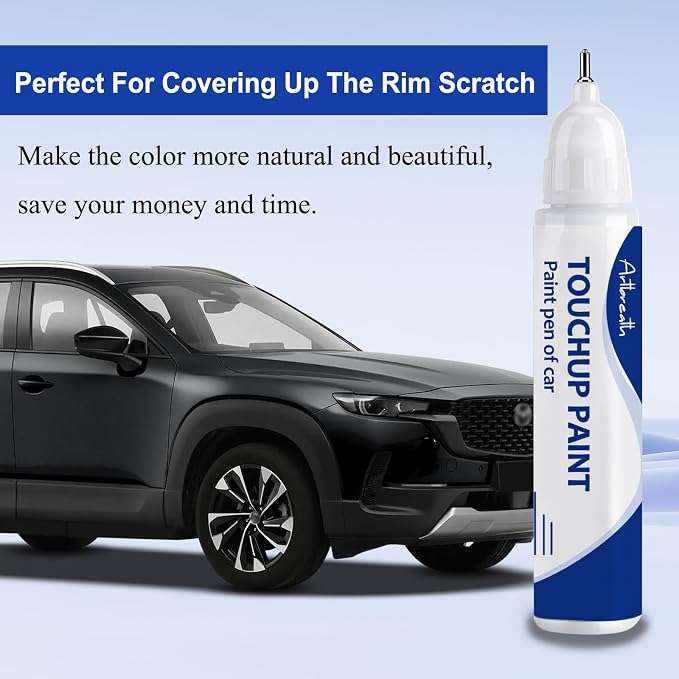 Jet Black Mica(41W) Touch Up Paint for Mazda Car Paint Pen Scratch Repair Two-In-One Touch Up Paint Automotive Paint Pen for MAZDA3 CX-5 CX-30 CX-50 CX-70