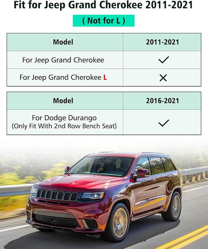 Floor Mats for Jeep Grand Cherokee: 2011-2021(Not for L), All Weather Floor Liners Car Accessories for Grand Cherokee 2021 2020 2019 2018 2017 2016 2015 2014 2013 2012 2011, 3PCS Lightweight Tough XPE