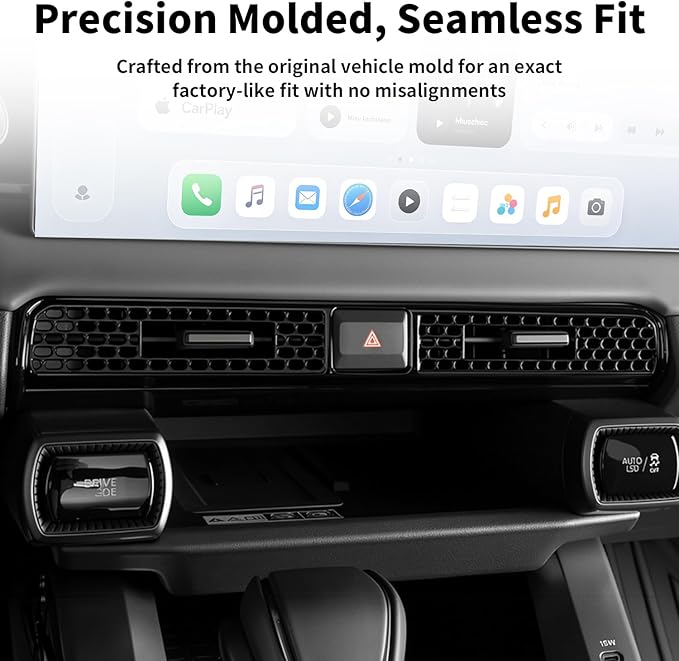 for Toyota RAV4 2026 Accessories Interior Center Console Air Conditioner Switch Button Cover Trim Central Central Air Conditioning Cover Decoration - Glossy Black