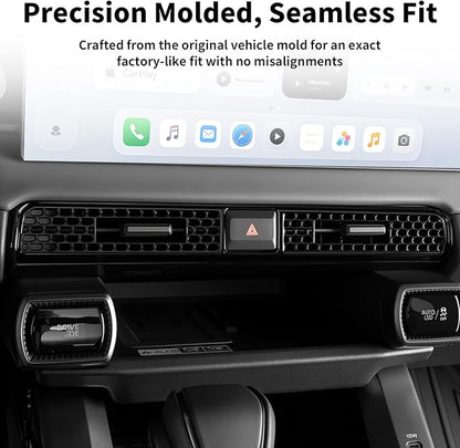 for Toyota RAV4 2026 Accessories Interior Center Console Air Conditioner Switch Button Cover Trim Central Central Air Conditioning Cover Decoration - Glossy Black