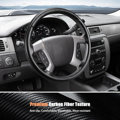 Aimato Customized Steering Wheel Cover for Chevy Silverado 1500 2007-2013/GMC Sierra 2007-2013/2500 3500 Suburban Tahoe Yukon 2007-2014/Traverse 2009-2017/GMC Sierra 2500 3500 2008-2014