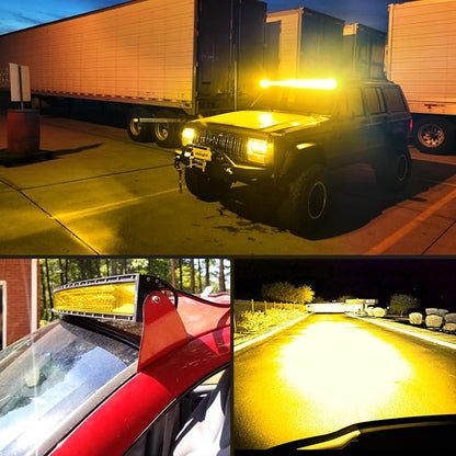 Nilight 52 Inch LED Light Bar 783 LED Chips Curved Triple Row Fog Light Yellow Beam Spot Flood Combo High Power LED Driving Lights Off Road Lights for Trucks SUV UTV ATV Truck Van 4x4 Boat
