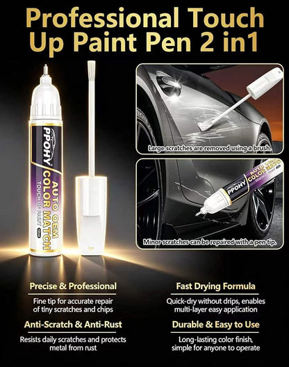 Velocity Blue Metallic(E7/M7423) Touch Up Paint for Ford with A/B Wax OEM Exact Match,Scratch Repair Kit,2-In-1 Tip/Brush,Quick Dry Anti-Rust Waterproof Paint F-150,Mustang,Explorer,Bronco