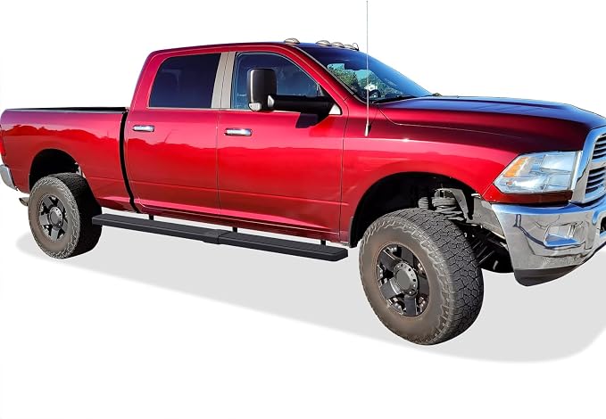 APS Wheel to Wheel Running Boards 5 inches Compatible with Ram 1500 2009-2018 Crew Cab 6.5ft Bed & Ram 2500 3500 2010-2026 Stainless Steel (Nerf Bars Side Steps Side Bars)
