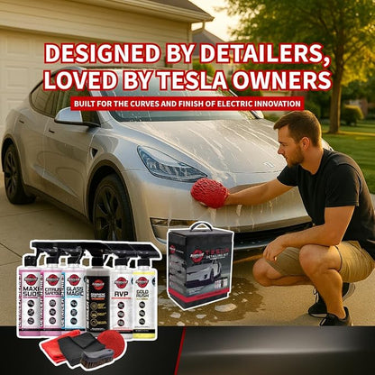 Renegade Products USA Tesla Detailing Kit - Car Wash Kit for Interior/Exterior Detail & Wash for Model S, Model 3, Model X, & Model Y