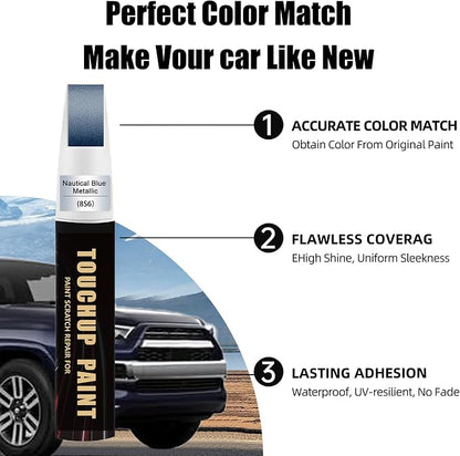Dark/Nautical Blue Metallic(8S6) Car Paint Touch Up Pen Compatible with Toyota, 2-In-1 Color Accurate Touch Up Car Scratch Repair Paint Exact Match Toyota Series Automotive Scratch Remover for Nicks&Chips Repair