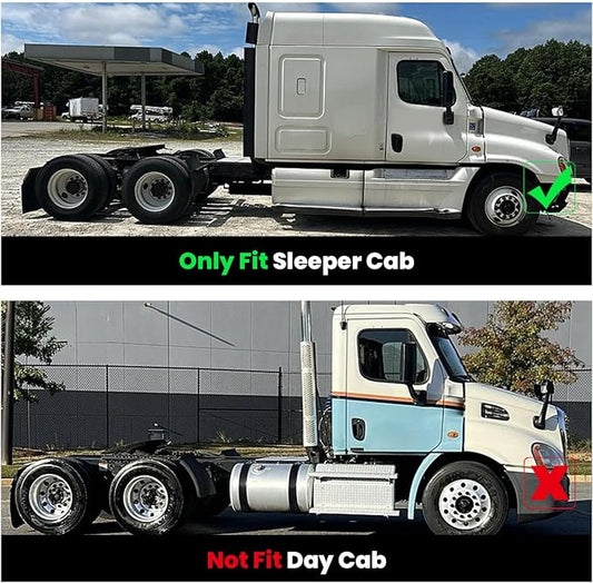 LASFIT Floor Mats for Freightliner Cascadia 2008-2017, All-Weather Protection TPE Car Liners for Freightliner Cascadia Accsessories, Black, Easy to Clean,Only Fit Sleeper Cab Not Fit Day Cab