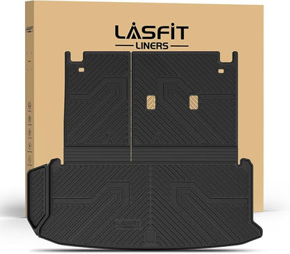 LASFIT Cargo Mat for Toyota Grand Highlander 2026 2025 2024 (Not for Highlander), All Weather TPE Custom Fit Rear Trunk Mat for 2026-2024 Grand Highlander Cargo&Backrest Mats