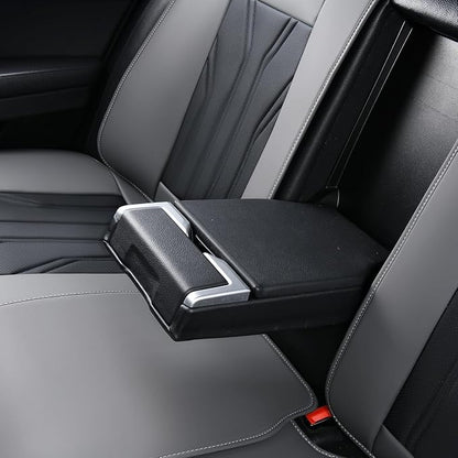 FLORICH Rear Seat Covers Leather Car Seat Covers Waterproof Back Seat Cover Automotive Seat Covers Universal Seat Cushion Protector for Most Cars Trucks SUV-Gray&Black