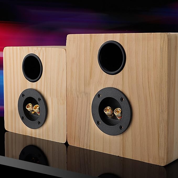 Facmogu 2PCS 3 Inch Round 2-Way Speaker Box Terminal Cup Binding Post, Power Speaker Screw-in Terminal Plates, 3 Inch Subwoofer Box Terminal Banana Plugs for DIY Home Speaker Kits