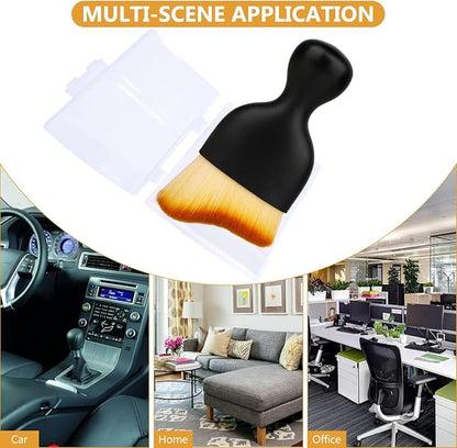 Antson 2 pcs Combo Interior Cleaning Brush Multipurpose Car Interior AC Vent Dashboard Dust Dirt Cleaner Cleaning Brush for Car Interior PC Laptop Keyboard Cleaning Brush (2 Brush Set)