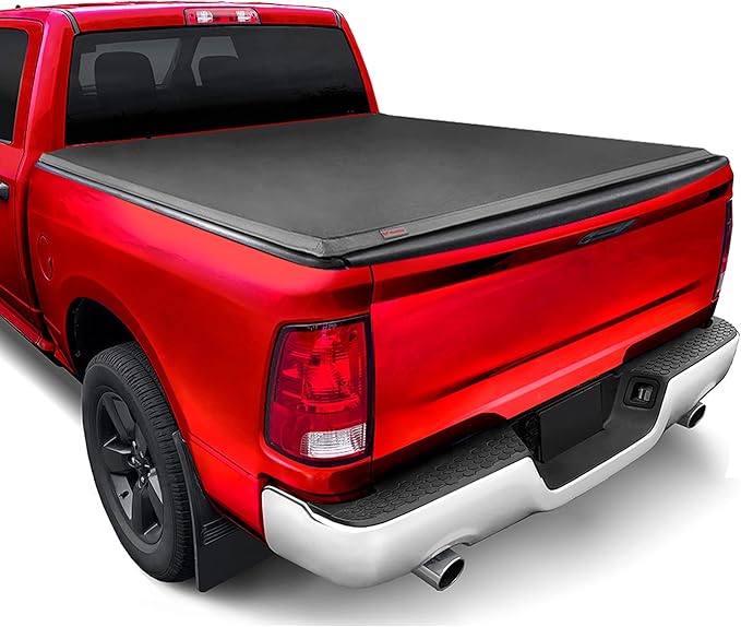 MaxMate Soft Quad-fold Truck Bed Tonneau Cover Compatible with 2009-2018 Dodge Ram 1500; 2019-2025 Classic | 5'7" (67") Bed | TCD484015
