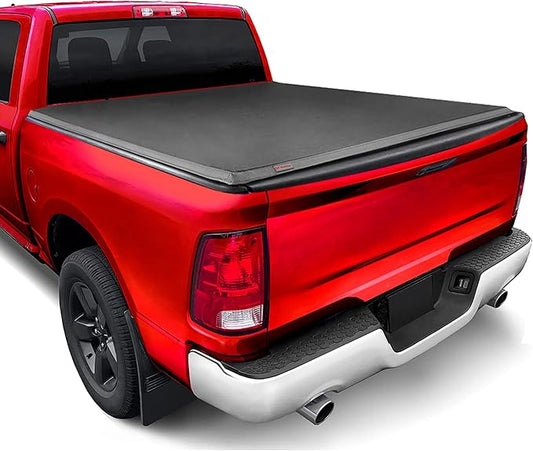 MaxMate Soft Quad-fold Truck Bed Tonneau Cover Compatible with 2009-2018 Dodge Ram 1500; 2019-2025 Classic | 5'7" (67") Bed | TCD484015