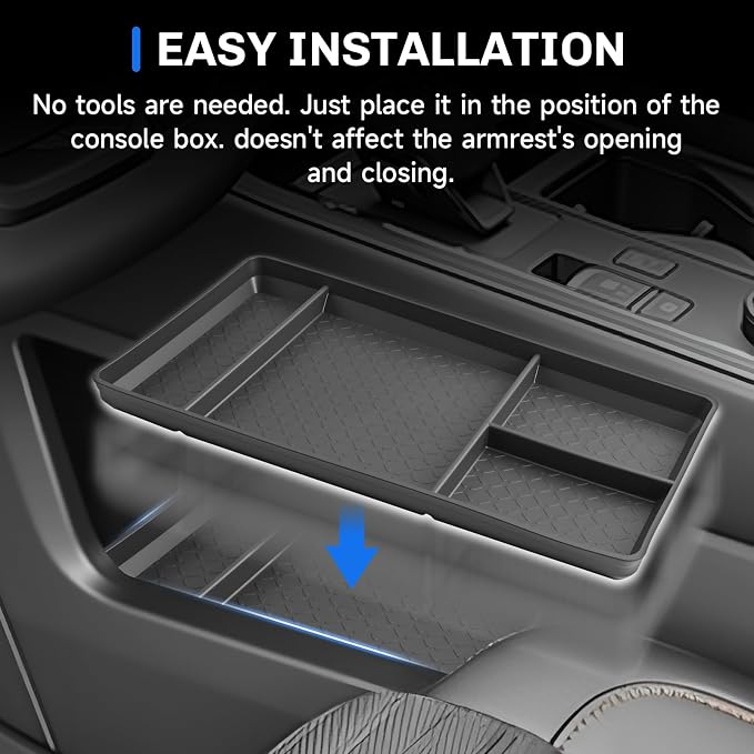 SXCY 2PCS for 2026 Nissan Pathfinder Center Console Organizer+Under Console Tray for 2022-2026 Nissan Pathfinder Accessories Center Console Tray 2026 Pathfinder Armrest Console Organizer Tray