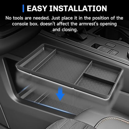 SXCY 2PCS for 2026 Nissan Pathfinder Center Console Organizer+Under Console Tray for 2022-2026 Nissan Pathfinder Accessories Center Console Tray 2026 Pathfinder Armrest Console Organizer Tray