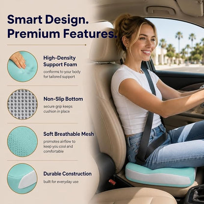 Seat Cushions for Office Chairs Wheelchair Cushion for Long Sitting Back Pain，Memory Foam Seat Car Computer Desk Chair Cushion，Coccyx Cushion for Tailbone Pain Relief Cushion Office Chair Green