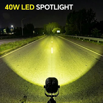 Motorcycle Driving Lights Yellow LED Pods Lights 3’’ 40W LED Driving Off Road Lighting 12V 24V Spot Cube Light for Truck ATV UTV SUV Bike Car Boat Trucks LED Spotlights with 6 Light Beads 2PCS