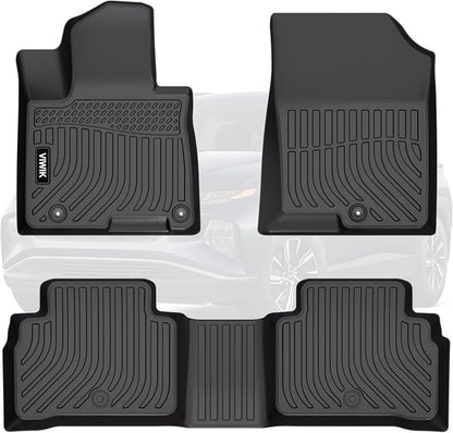 VIWIK 2022-2026 Hyundai Tucson Floor Mats (Excluding Hybrid & PHEV), All-Weather Protection, Custom Fit for 1st & 2nd Row, TPE, Non-Slip, Easy to Clean, Waterproof, Durable