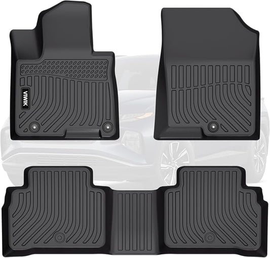 VIWIK 2022-2026 Hyundai Tucson Floor Mats (Excluding Hybrid & PHEV), All-Weather Protection, Custom Fit for 1st & 2nd Row, TPE, Non-Slip, Easy to Clean, Waterproof, Durable
